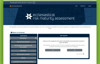Screenshot of Risk Maturity Assessment Tool